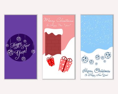 Mutlu Noeller ve mutlu yeni yıl tebrik kartları  