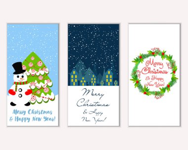 Mutlu Noeller ve mutlu yeni yıl tebrik kartları  