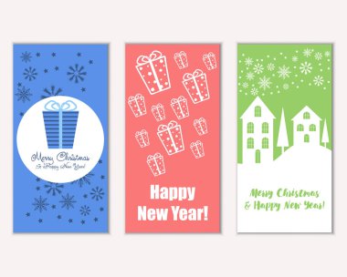 Mutlu Noeller ve mutlu yeni yıl tebrik kartları   