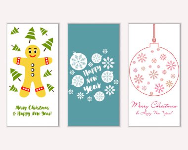 Mutlu Noeller ve mutlu yeni yıl tebrik kartları   