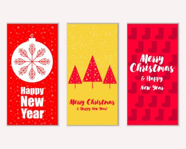 Mutlu Noeller ve mutlu yeni yıl tebrik kartları   