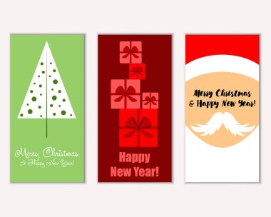 Mutlu Noeller ve mutlu yeni yıl tebrik kartları  