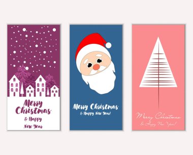 Mutlu Noeller ve mutlu yeni yıl tebrik kartları    