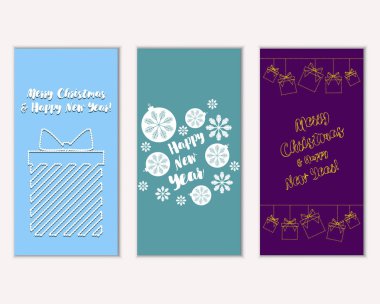 Mutlu Noeller ve mutlu yeni yıl tebrik kartları  
