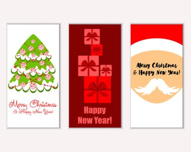 Mutlu Noeller ve mutlu yeni yıl tebrik kartları  