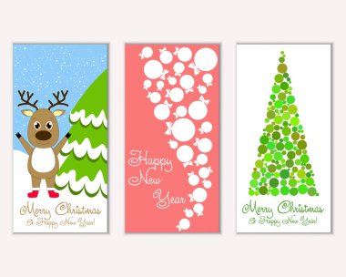 vektör çizim kış tatil tebrik kartları