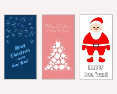 Mutlu Noeller ve mutlu yeni yıl tebrik kartları   