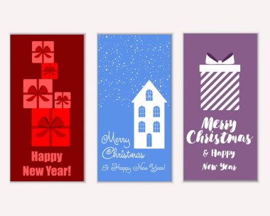 Mutlu Noeller ve mutlu yeni yıl tebrik kartları  