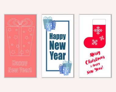 Mutlu Noeller ve mutlu yeni yıl tebrik kartları   