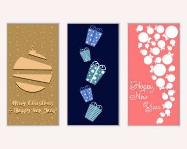 Mutlu Noeller ve mutlu yeni yıl tebrik kartları   