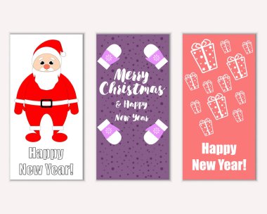 Mutlu Noeller ve mutlu yeni yıl tebrik kartları   