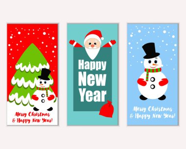 Mutlu Noeller ve mutlu yeni yıl tebrik kartları   