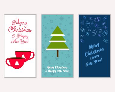 Mutlu Noeller ve mutlu yeni yıl tebrik kartları   