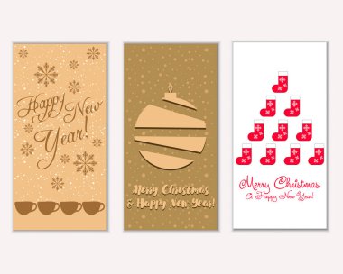 Mutlu Noeller ve mutlu yeni yıl tebrik kartları   