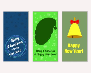 Mutlu Noeller ve mutlu yeni yıl tebrik kartları  