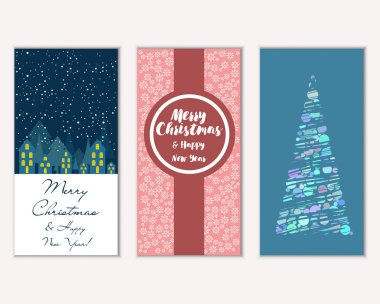 Mutlu Noeller ve mutlu yeni yıl tebrik kartları  