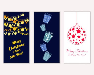 Mutlu Noeller ve mutlu yeni yıl tebrik kartları    