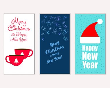 Mutlu Noeller ve mutlu yeni yıl tebrik kartları   