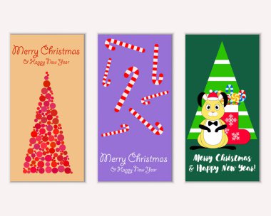Mutlu Noeller ve mutlu yeni yıl tebrik kartları   