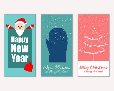 Mutlu Noeller ve mutlu yeni yıl tebrik kartları   