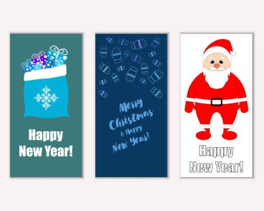 Mutlu Noeller ve mutlu yeni yıl tebrik kartları   