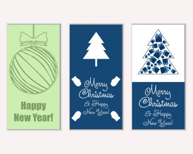 Mutlu Noeller ve mutlu yeni yıl tebrik kartları   