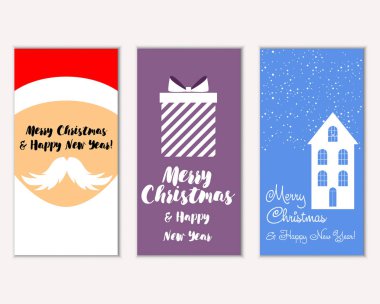 Mutlu Noeller ve mutlu yeni yıl tebrik kartları  