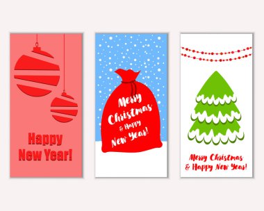 Mutlu Noeller ve mutlu yeni yıl tebrik kartları   