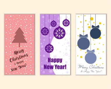 Mutlu Noeller ve mutlu yeni yıl tebrik kartları  