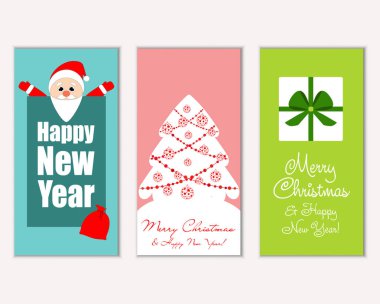 Mutlu Noeller ve mutlu yeni yıl tebrik kartları   