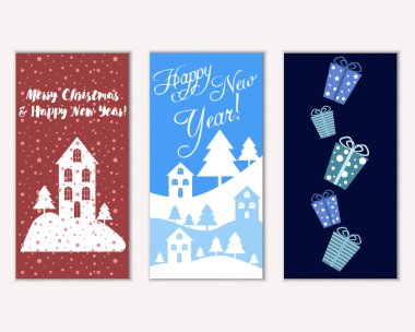 Mutlu Noeller ve mutlu yeni yıl tebrik kartları   