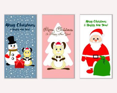 Mutlu Noeller ve mutlu yeni yıl tebrik kartları   