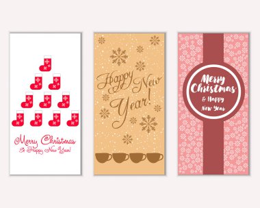 Mutlu Noeller ve mutlu yeni yıl tebrik kartları   
