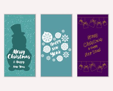 Mutlu Noeller ve mutlu yeni yıl tebrik kartları  