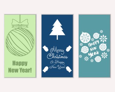Mutlu Noeller ve mutlu yeni yıl tebrik kartları   