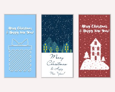 Mutlu Noeller ve mutlu yeni yıl tebrik kartları  