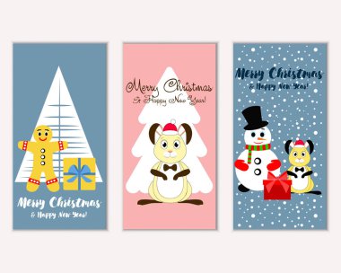 Mutlu Noeller ve mutlu yeni yıl tebrik kartları   