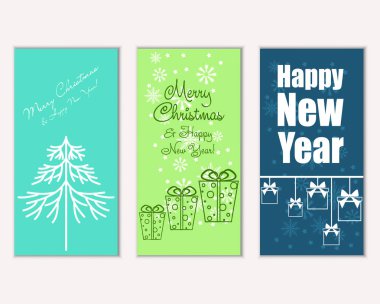 Mutlu Noeller ve mutlu yeni yıl tebrik kartları   