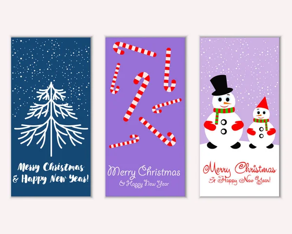 mutlu Noeller ve mutlu yeni yıl tebrik kartları vektör çizim