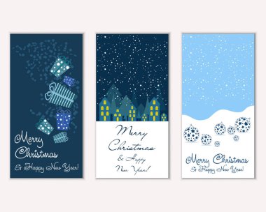 Mutlu Noeller ve mutlu yeni yıl tebrik kartları  