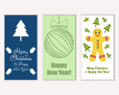Mutlu Noeller ve mutlu yeni yıl tebrik kartları   