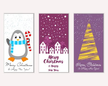 Mutlu Noeller ve mutlu yeni yıl tebrik kartları   