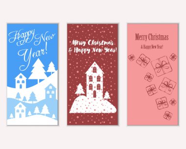 Mutlu Noeller ve mutlu yeni yıl tebrik kartları   