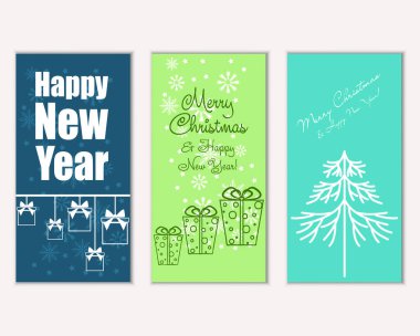 Mutlu Noeller ve mutlu yeni yıl tebrik kartları   