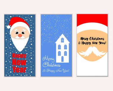 Mutlu Noeller ve mutlu yeni yıl tebrik kartları  