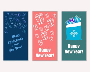 Mutlu Noeller ve mutlu yeni yıl tebrik kartları   