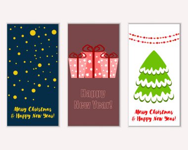 Mutlu Noeller ve mutlu yeni yıl tebrik kartları   
