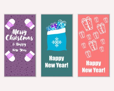 Mutlu Noeller ve mutlu yeni yıl tebrik kartları   