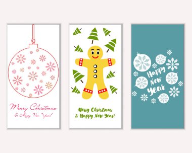 Mutlu Noeller ve mutlu yeni yıl tebrik kartları   