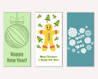 Mutlu Noeller ve mutlu yeni yıl tebrik kartları   